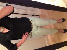 Black Silk Shirt, Mint Jeans