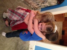Group hug with Abigail, Brielle, and Garrett